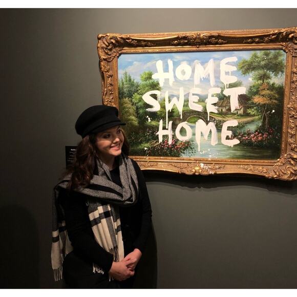 Madewell Flecked Herringbone Black and White Plaid Cape Scarf OS - Picture 2 of 6